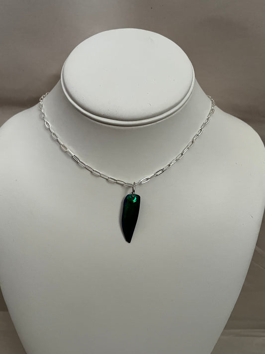 jewel beetle necklace